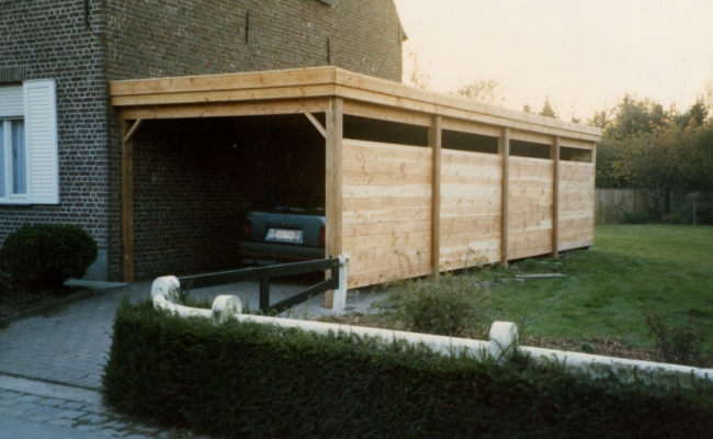 Aanbouw carport plat