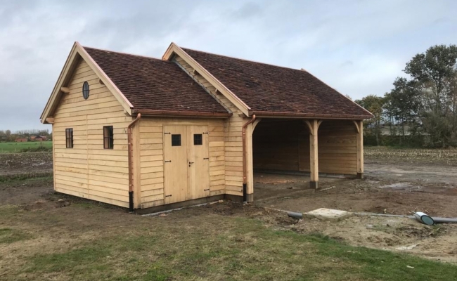 Carport met berging